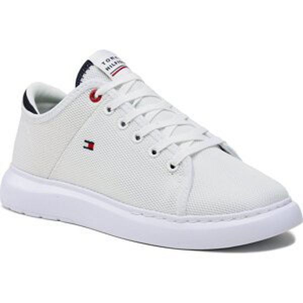Sneakersy Tommy Hilfiger Lightweight Textile Cupsole FM0FM04426 White YBS