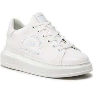 Sneakersy KARL LAGERFELD KL62539S White Textured Lthr