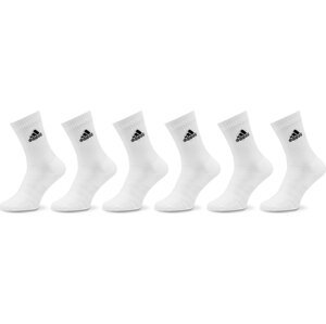 Klasické ponožky Unisex adidas Cushioned Sportswear Crew Socks 6 Pairs HT3453 white/black