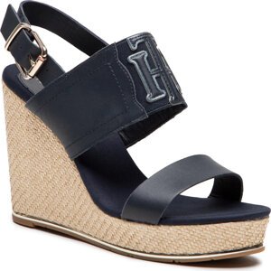 Espadrilky Tommy Hilfiger Th Elastic High Wedge Sandal FW0FW05599 Desert Sky DW5