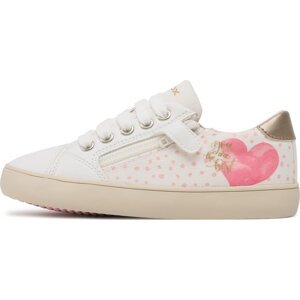 Sneakersy Geox J Gisli Girl J024NB0AW54C1364 S Bílá