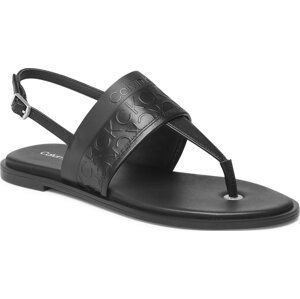 Sandály Calvin Klein Almond Tp Sandal-Hf Mono HW0HW01536 Black Mono 0GN