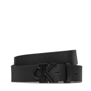 Pánský pásek Calvin Klein Jeans Ro Mono Plaque Lthr Belt 35Mm K50K511416 Black BEH