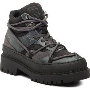 Turistická obuv Tommy Jeans Tjw Hybrid Boot EN0EN02338 Black / New Charcoal BDS