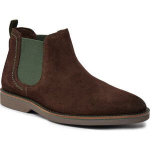 Kotníková obuv s elastickým prvkem Clarks Atticus Lt Top 261734167 Dark Brown