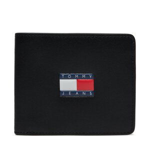 Velká pánská peněženka Tommy Jeans Tjm Heritage Leather Cc Wallet AM0AM12082 Černá