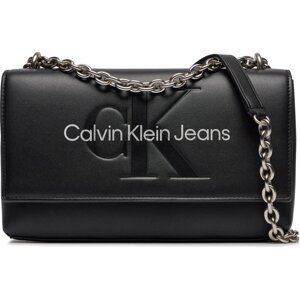 Kabelka Calvin Klein Jeans Sculpted Ew Flap Conv25 Mono K60K611866 Black/Metallic Logo 0GL