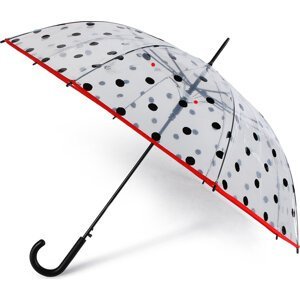 Deštník Happy Rain Long Ac 40986 Clear Black/Red Dots
