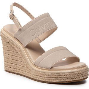 Espadrilky Calvin Klein Wedge Sndl 70 He HW0HW00690 Sand VHB