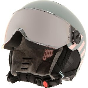 Lyžařská helma Uvex Rocket jr. 5662637003 Rhino / Blush Mat