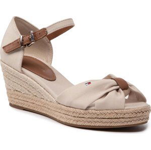 Espadrilky Tommy Hilfiger Basic Open Toe Mid Wedge FW0FW04785 Classic Beige ACI