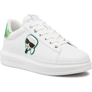 Sneakersy KARL LAGERFELD KL52530G White Lthr w/Green