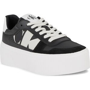 Sneakersy Calvin Klein Jeans Cupsole Flatform Mix Lth Wn YW0YW01227 Black/Bright White/Creamy White 01D