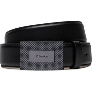 Pánský pásek Calvin Klein Adj Formal Pique Plaque 35Mm K50K511357 Ck Black BEH