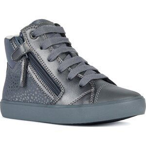 Sneakersy Geox J Gisli Girl J364NB 0DHAJ C0710 M Dk Grey/Silver