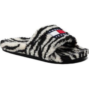 Bačkory Tommy Jeans Wild Animal Printed Poolslide EN0EN01668 Black BDS