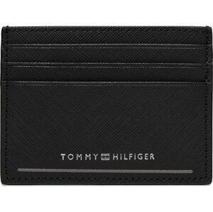 Pouzdro na kreditní karty Tommy Hilfiger Th Saffiano Cc Holder AM0AM11863 Black BDS