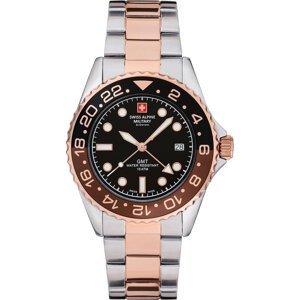 Hodinky Swiss Alpine Military 7052.1154 Black/Rose Gold/Silver