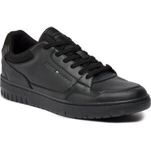 Sneakersy Tommy Hilfiger Th Basket Core Leather Ess FM0FM05040 Black BDS