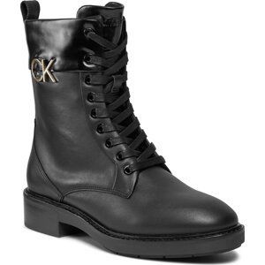 Turistická obuv Calvin Klein Rubber Sole Combat Boot W/Hw HW0HW01717 Ck Black BEH