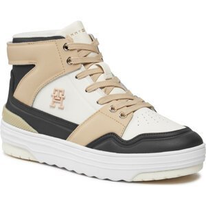 Sneakersy Tommy Hilfiger Th Basket Sneaker Hi FW0FW07757 White Clay AES