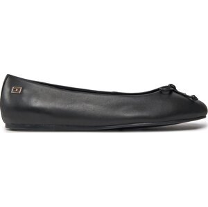 Baleríny Tommy Hilfiger Essential Leather Ballerina FW0FW07768 Black BDS