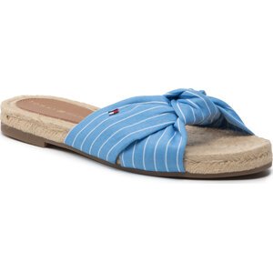 Espadrilky Tommy Hilfiger Th Stripes Flat Espadrille FW0FW06529 Hydrangea Blue C19