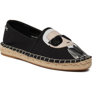 Espadrilky KARL LAGERFELD KL80111 Black Lthr/Textile