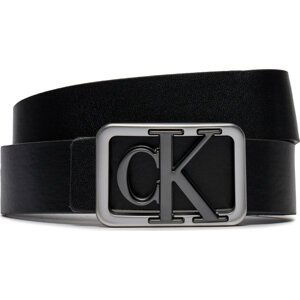 Dámský pásek Calvin Klein Jeans Round Mono Pl Lthr Belt 30Mm K60K611490 Black BEH