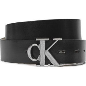 Pánský pásek Calvin Klein Jeans Ro Mono P Rev/Adj Lthr Belt35Mm K50K511415 Black/Plaza Taupe 0GR