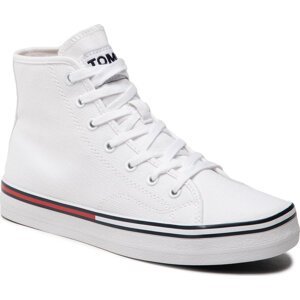 Sneakersy Tommy Jeans Essential Mid Wmn EN0EN01797 White YBR