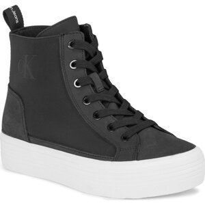 Sneakersy Calvin Klein Jeans Bold Vulc Mid Flatform Laceup Wn YW0YW01270 Black/Bright White BEH