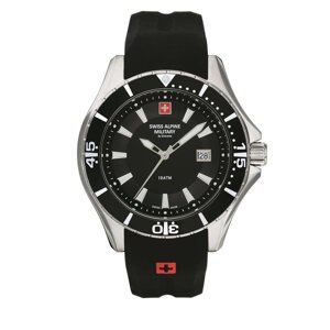 Hodinky Swiss Alpine Military 7040.1837 Black/Silver