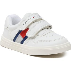 Sneakersy Tommy Hilfiger Flag Low Cut Velcro Sneaker T1B9-32841-135 S White 100