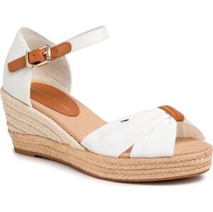 Espadrilky Tommy Hilfiger Basic Opened Toe Mid Wedge FW0FW04785 Ivory YBI