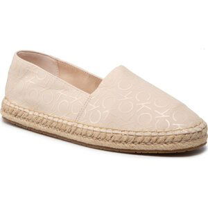 Espadrilky Calvin Klein Espadrille W/hdw - Canvas Mono HW0HW00888 Sand Mono 0LD