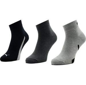 Sada 3 párů vysokých ponožek unisex Puma Unisex Lifestyle Quarter 3P 907952 Black / White 01