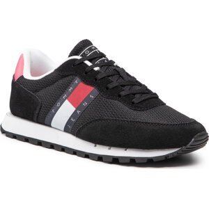 Sneakersy Tommy Jeans Retro Runner EN0EN01730 Black BDS