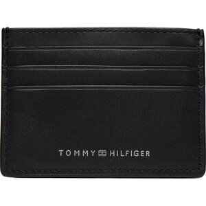 Pouzdro na kreditní karty Tommy Hilfiger Th Spw Leather Cc Holder AM0AM11845 Black BDS