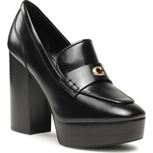 Polobotky Coach Ilyse Leather Loafer CN142 Black BLK