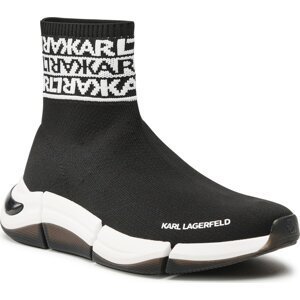 Sneakersy KARL LAGERFELD KL63256 Black Knit Textile