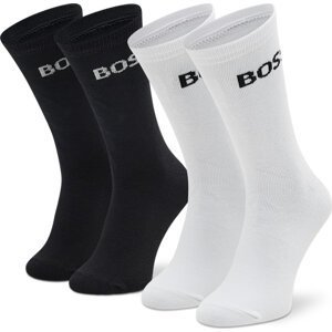 Sada 2 párů dětských vysokých ponožek Boss J20341 Barevná