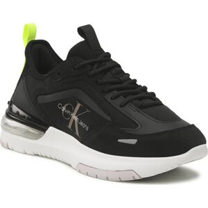 Sneakersy Calvin Klein Jeans Comfair Runner Su-Mesh Mono W YW0YW00887 Black/Safety Yellow BDS