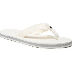 Žabky Tommy Hilfiger Th Glitter Wrap Beach Sandal FW0FW06423 Ecru YBL