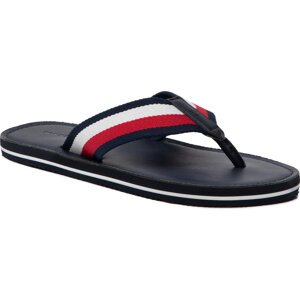 Žabky Tommy Hilfiger Elevated Leather Beach Sandal FM0FM03980 Desert Sky DW5