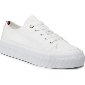 Sneakersy Tommy Hilfiger Monochromatic Vulc Sneaker FW0FW06460 White YBR