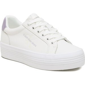 Sneakersy Calvin Klein Vulc Flatform YW0YW01223 White Mix 0K5