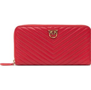 Velká dámská peněženka Pinko Ryder Wallet Zip Around L V Quil PE 22 PLTT 1P22P2 Y7SQ Red R43Q