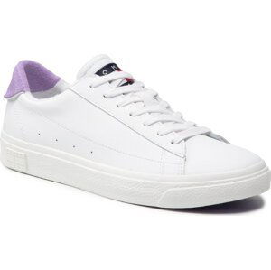 Sneakersy Tommy Jeans Leather Low Cut Vulc EN0EN01627 Violet Viola VLK