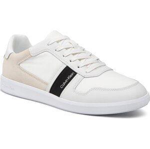 Sneakersy Calvin Klein Low Top Lace Up Mix HM0HM00491 Triple White 01S